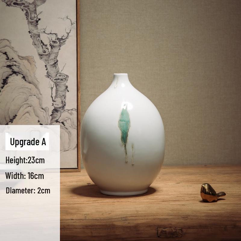 Zen Dried Flowers Vase Ornament for Dining Table, Entrance Hall, Living Room, or TV Cabinet
