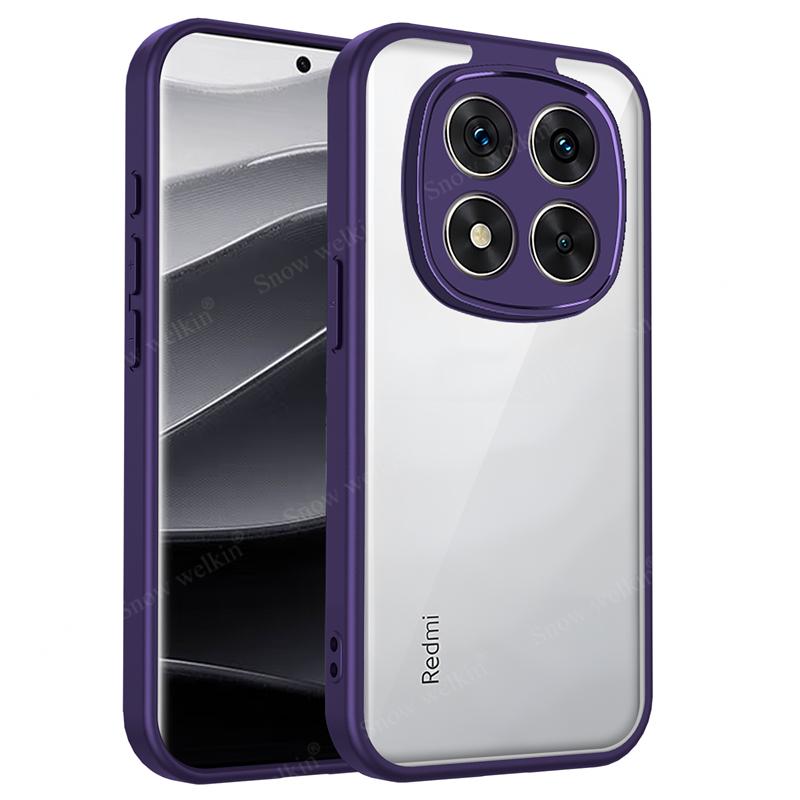 Przezroczyste Silikonowe Etui Dla Xiaomi Redmi Note 15 Note15 Pro Plus ProPlus Note15Pro + PC Tył Zderzak TPU Odporny na Wstrząsy Pokrowiec na Telefon