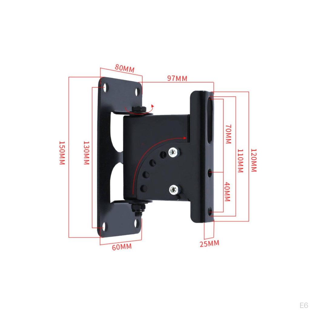 Wall Speaker Bracket Universal Fit Mount Easy Installation Audio Component for