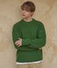 ESN Punched Round Neck Oversized Knit Green