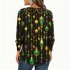 Women's Fashionable Loose Long Sleeved Carnival Printed Casual Top