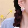 New Fashion Vintage Enamel Red Strawberry Stud Earrings Women's Sweet Trend Fruit Design Girls' Party Jewelry Accessories Gifts