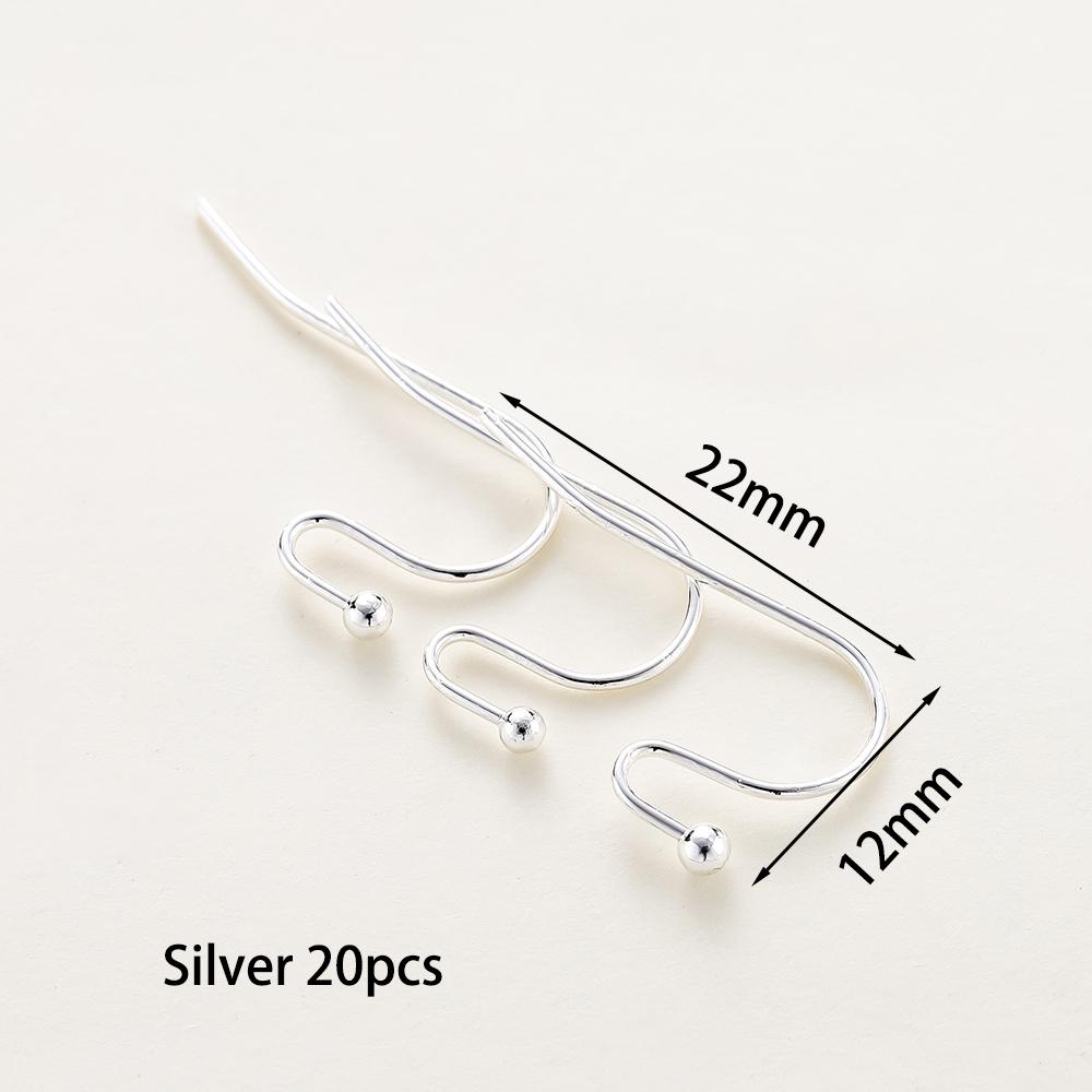 20 Stück/Los 6 Stile 14K 18K Vergoldete Ohrhaken mit Ohrbügel Ohrhaken Ohrringverschlüsse Zubehör für DIY Schmuckherstellung