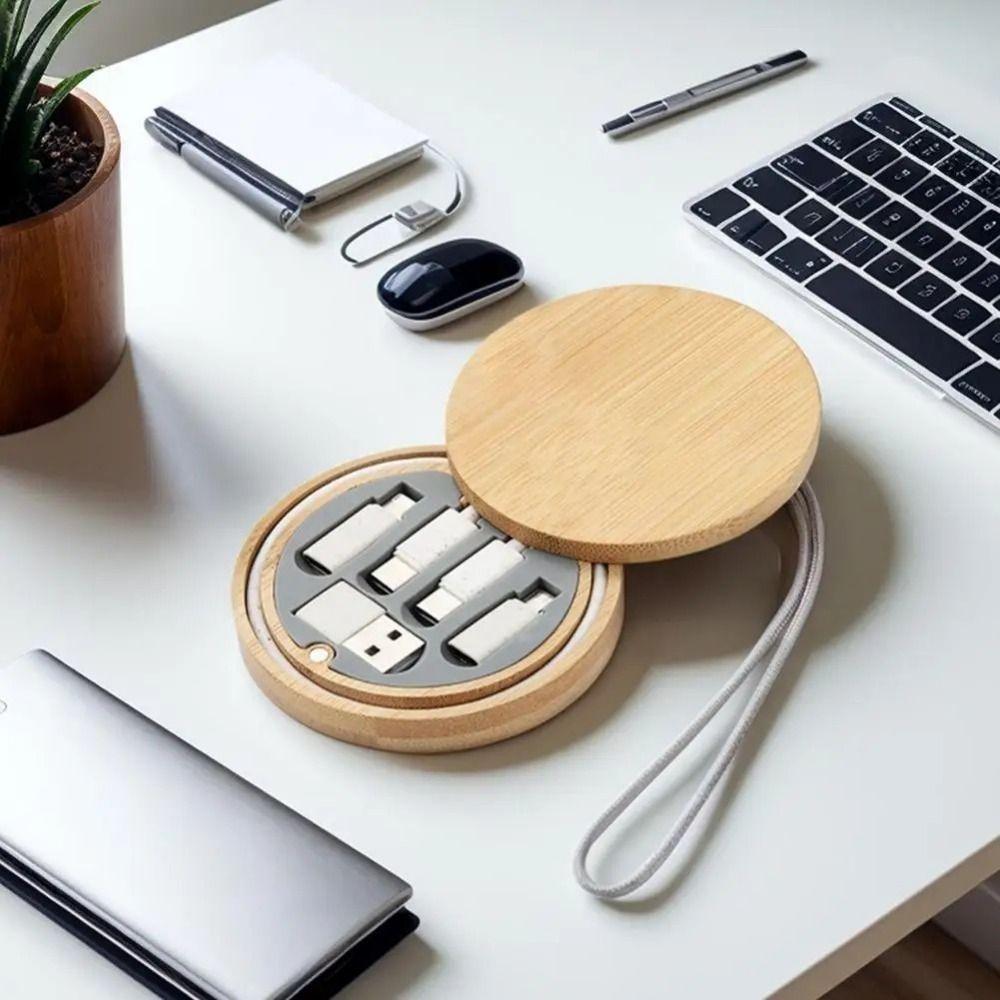 Travel Case Six-in-One Charging Cable 60W Power USB Adapter Kit Type-C Cable Multi Device Charging