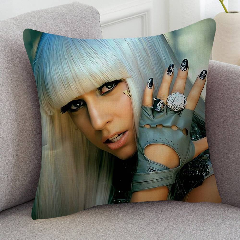 Singer Lady Gaga Cute Cartoon L Game Cushion Cover Pillowcase Upholstery Sofa Throw Pillow Home Decor Pillowcas