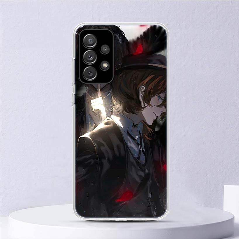 Bungo Stray Dogs Double Black Soft Case For Samsung Galaxy A15 A14 A13 A12 A55 A54 A53 A52 Phone Cover A35 A32 A33 A25 A23 A22 A