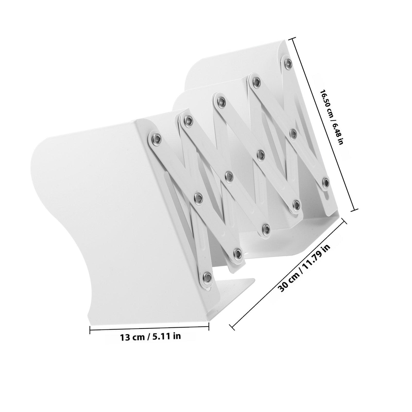 Expandable Metal Bookend Adjustable Desktop Book Shelf Holder for Cookbooks Magazines Heavy Books Space Saving Retractable