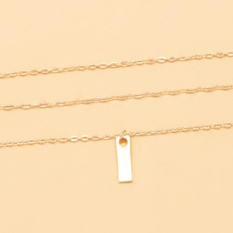 Multilayer European Light Luxury Diamond Inlaid Alloy Pendant Necklace For Women