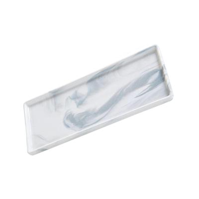 Decorative Marble Print Serving Tray Classic Storage Tray for Living Room