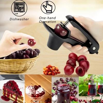 Removedor de caroço de cereja e frutas de 7,8 polegadas, removedor de caroço de azeitona, ferramenta para remover caroço, ferramenta para sementes, acessórios de cozinha