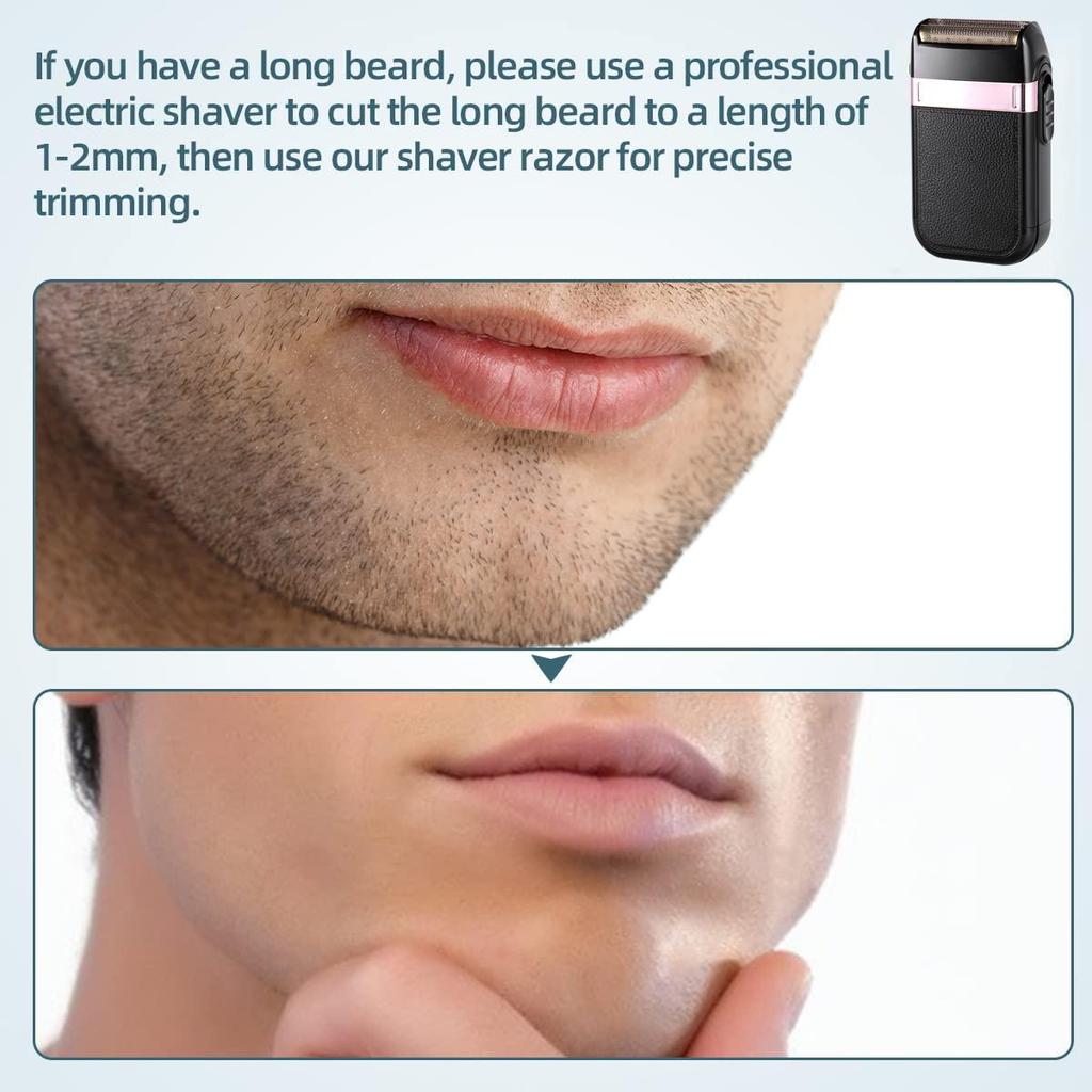 Men's Reciprocating Cordless Razor Shaver USB Rechargeable Multifuctional Wet & Dry Portable Shaver Trimming Grooming