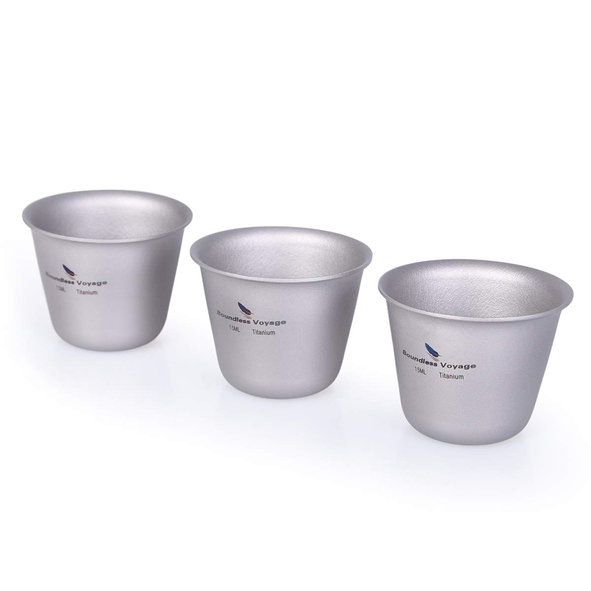 

Boundless Voyage 15ml Titanium Mini Whiskey Glass of Ti1595B Cup/Shot (Set 3)