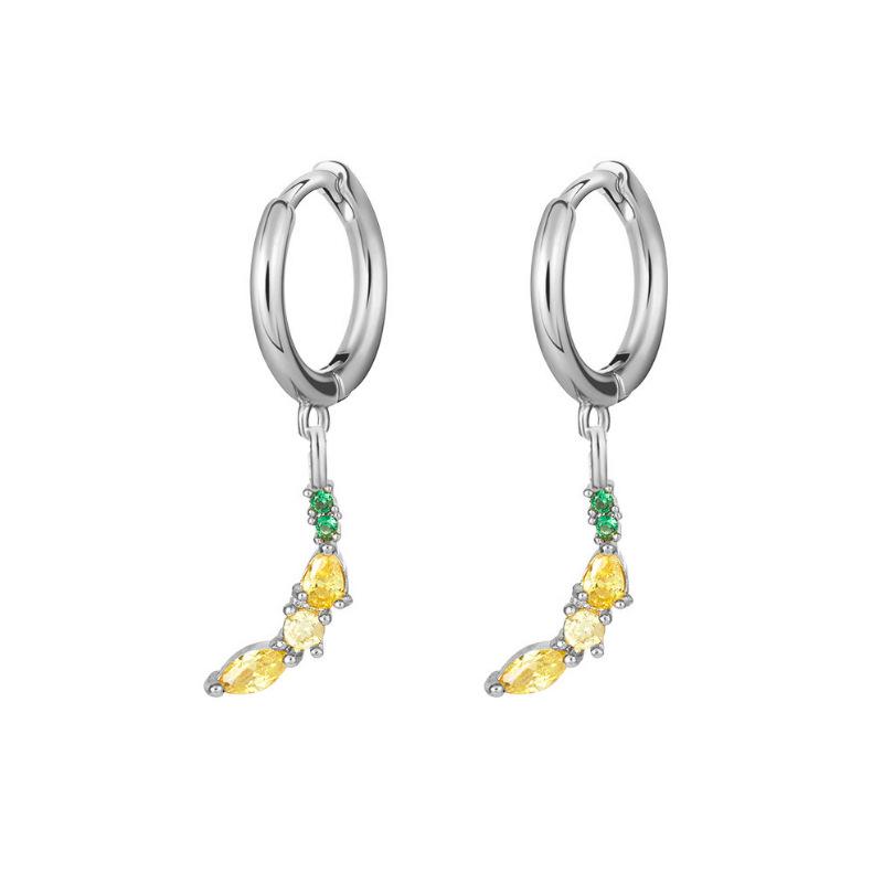 Tropical Fruit Mini Hoop & Stud Earrings - Creative European & American Ear Jewelry
