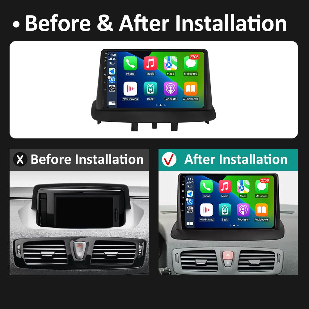 For Renault Megane 3 Fluence Samsung SM3 2008 2009 2010 - 2014 Androdi Auto Car Multimedia Video Radio Player Bluetooth WIFI 4G