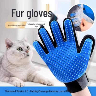 Tierhaarpflege-Handschuhe & Ausbürstbürste für Katzen und Hunde - Entfernt loses Fell, Reinigt, Massiert und Verschönert das Fell.