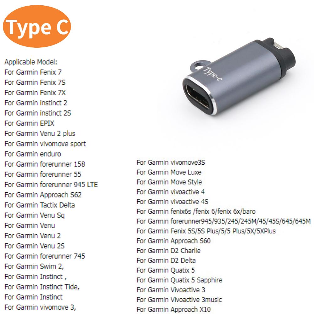 USB Fast Charger Dock Base For Garmin Vivoactive 3 charger 4s 935 Venu Sq 945 245 Fenix 5S 5X Plus 7 6 6S 6X Pro Charging Cable