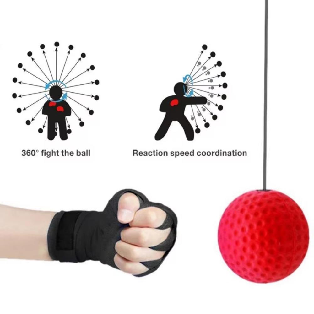 En uppsättning boxningshastighetsboll för vuxna och barn, fitness, reaktivitetsträning, huvudmonterad stil, spel, leksak, lindra stress, släppa känslor