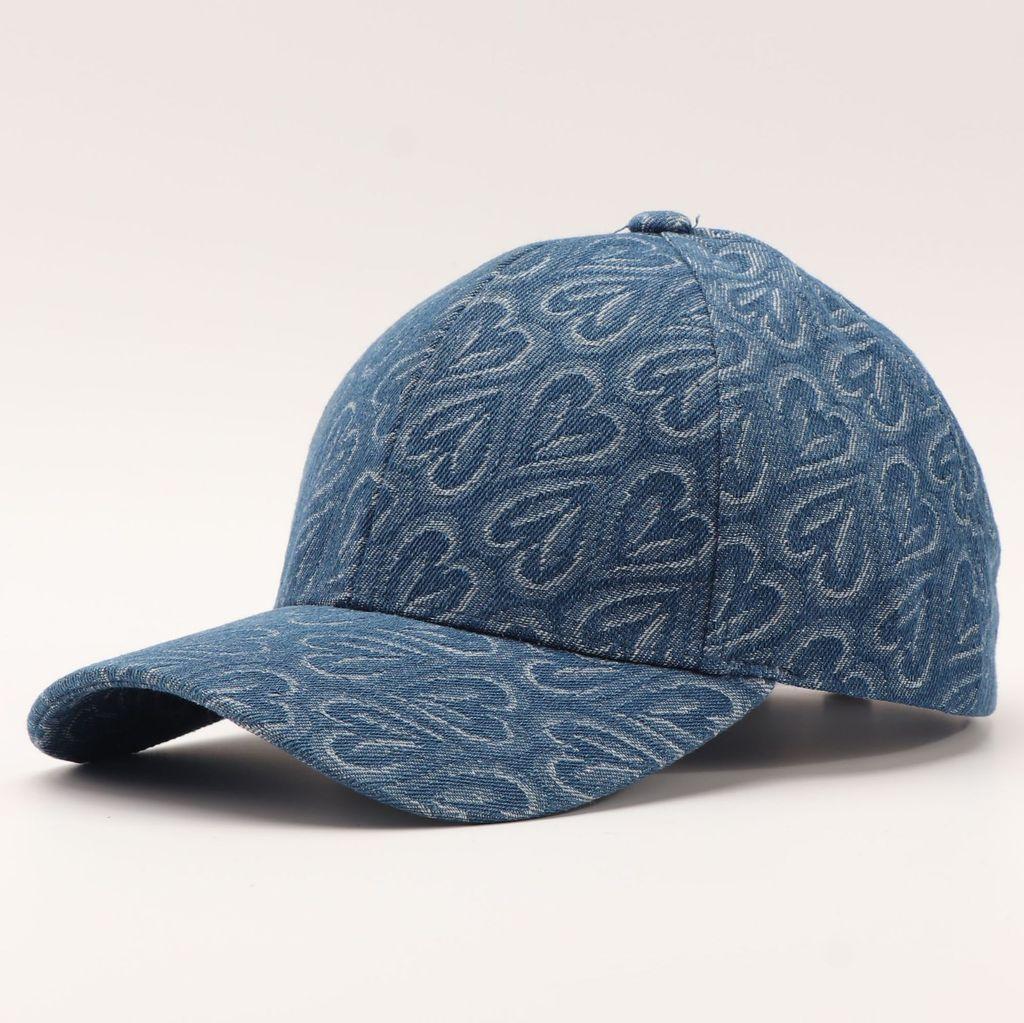 Love Heart Leopard Print Baseball Cap With Wide Brim For Casual Outdoor Wear