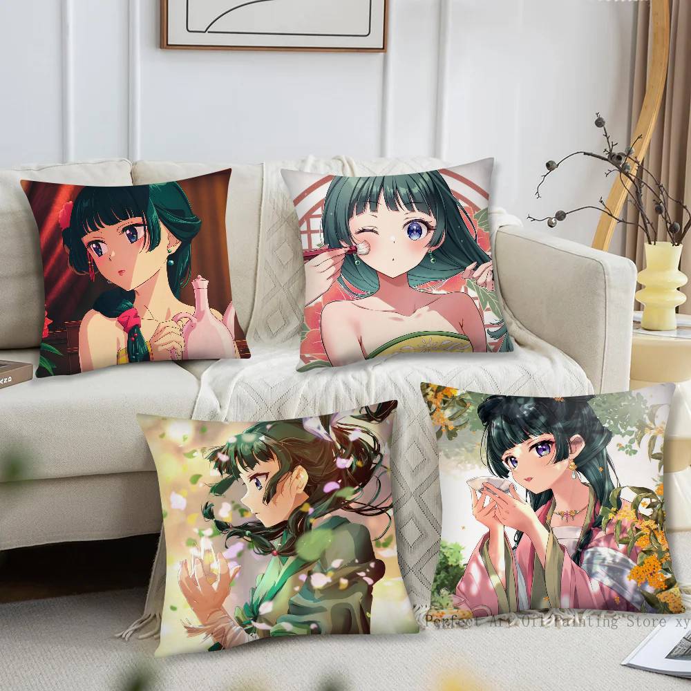 Maomao Animation The Apothecary Diaries Pillow Case Fashion Square Pillowcase Bedroom Sofa Room Ins Decoration Leisure