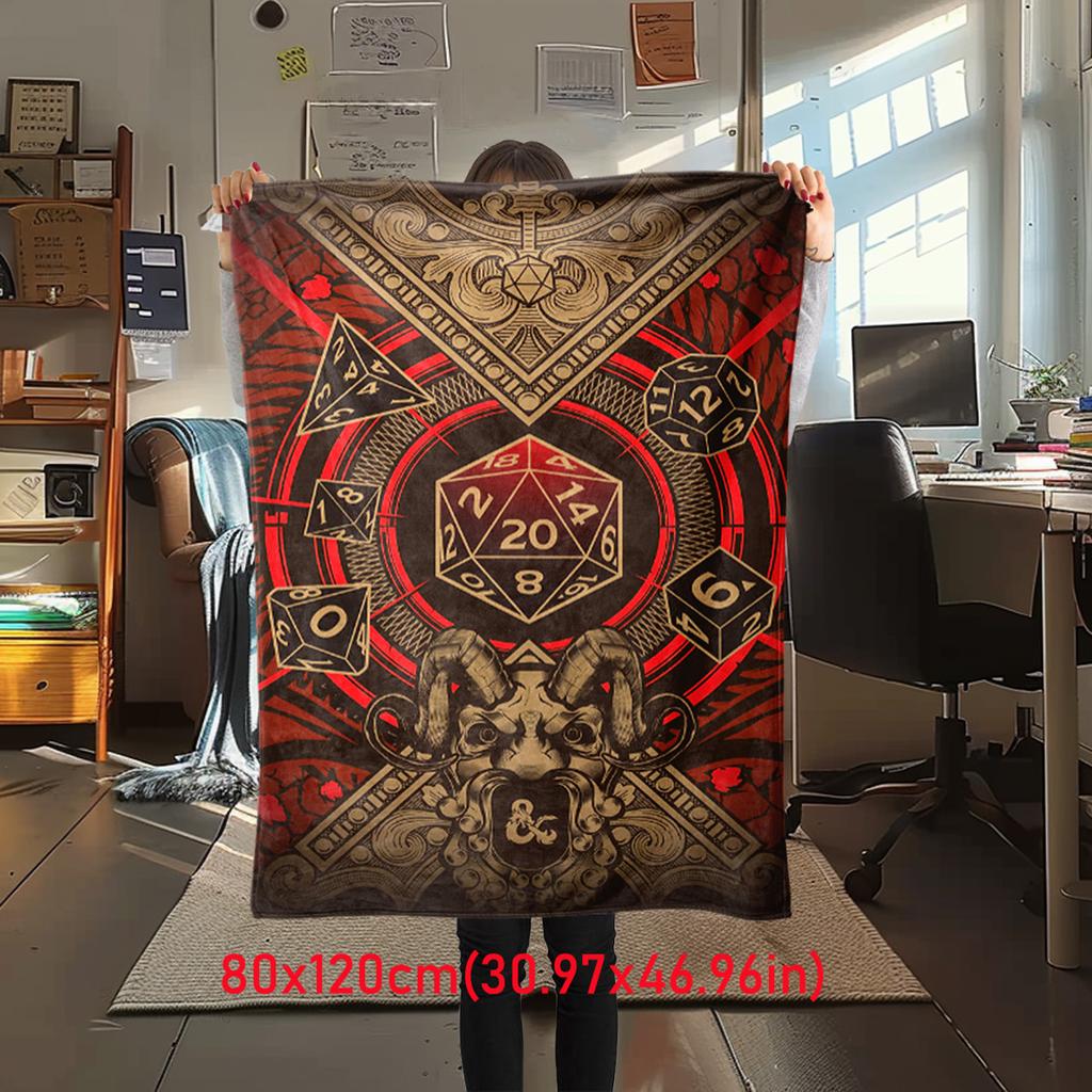 Coperta Dungeons Dragons Dadi Perfetta Per Tutte Le Stagioni Morbida Confortevole Divano Ufficio Pisolini Viaggi Regalo Festivo