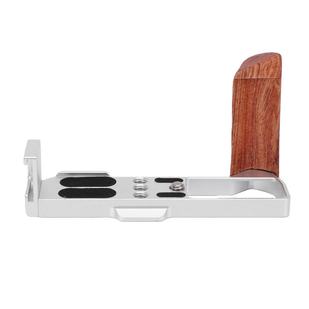 Wooden L Shape Handle Grip Fit for G7XII G7XIII Camera with Quick Release Baseplate Hand Grip Holder