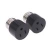 2Pcs E26/E27/B22 3Prong Light Socket Outlet Adapter Plug Light Socket To Plug Adapter Bulb Base Adapter 1250W Heat-resistant