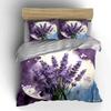 Lavender Floral Art Home Decor Multiple Sizes Kid'S And Adults' Bedroom Exquisite 3Pc Bedding Set, Gift