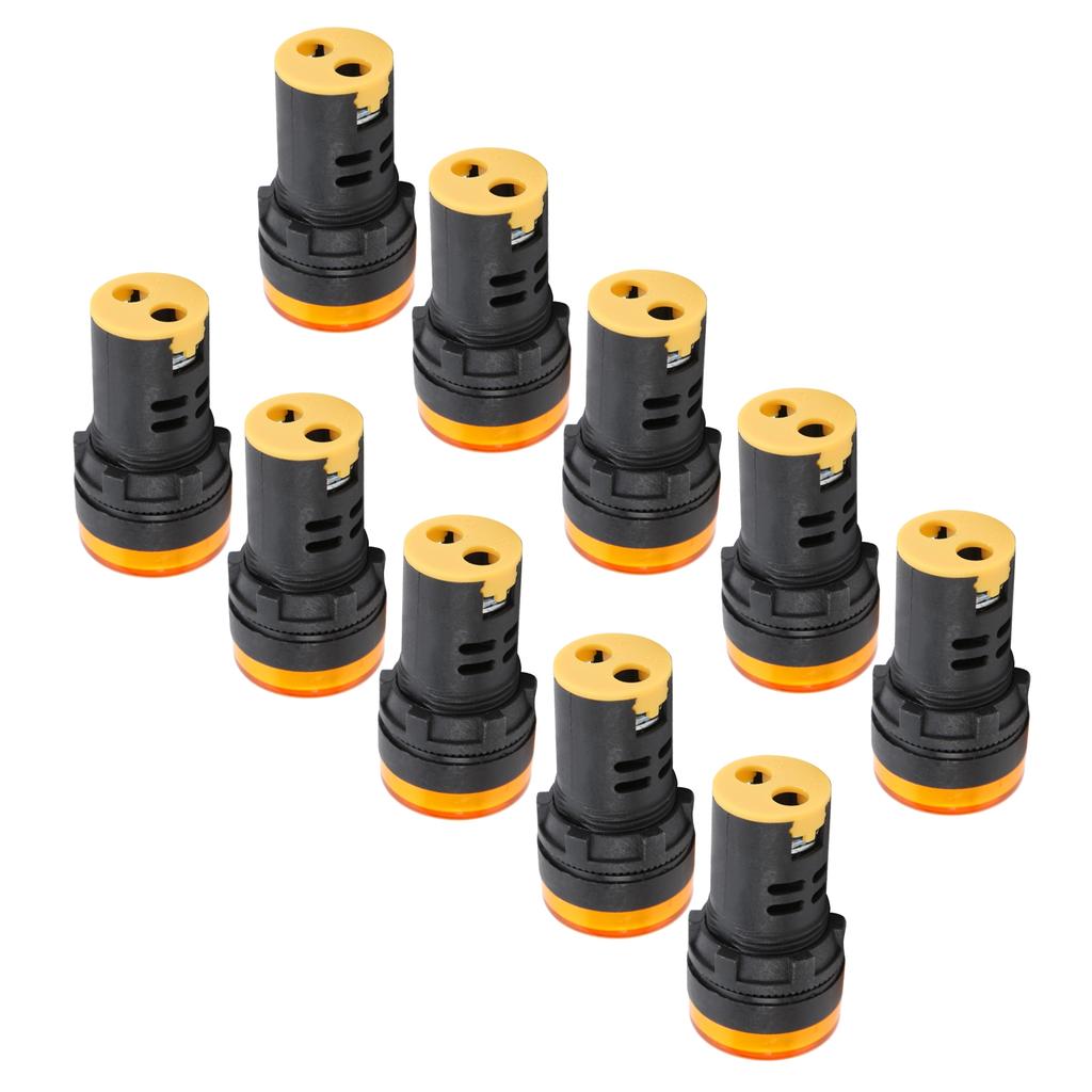 10PCS AD16‑22DS Yellow LED Indicator High Brightness LED Signal Lamp Light for Signal IndicationAC DC24V
