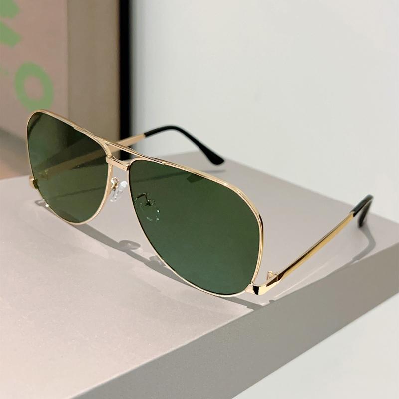 

Солнцезащитные очки-авиаторы большого размера женские новые классические модные с двойной переносицей ретро дизайн бренда для улицы защита от УФ-лучей