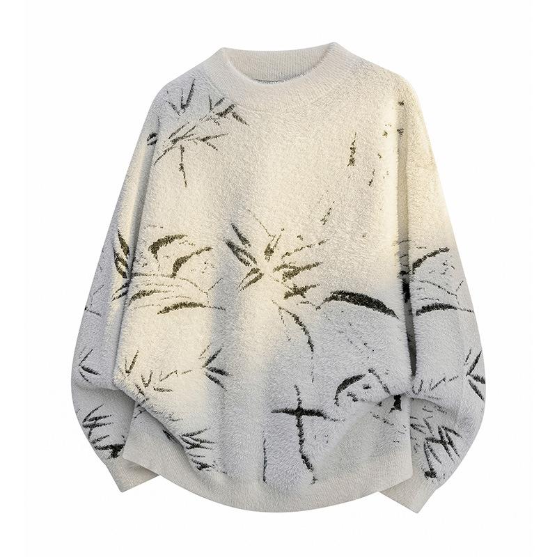 Pullovers Long Sleeves Sweaters Unisex Sweater Paragraph Round Neck Autumn Winter Knitted Bottoming Sweater Couples Paragraph Retro Wool Sweater M