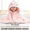 Cartoon Children's Cape Bath Towel Embroidered Coral Fleece Large Mother and Baby Bag Quilt Soft Absorbent Hooded Bathrobe Full Body