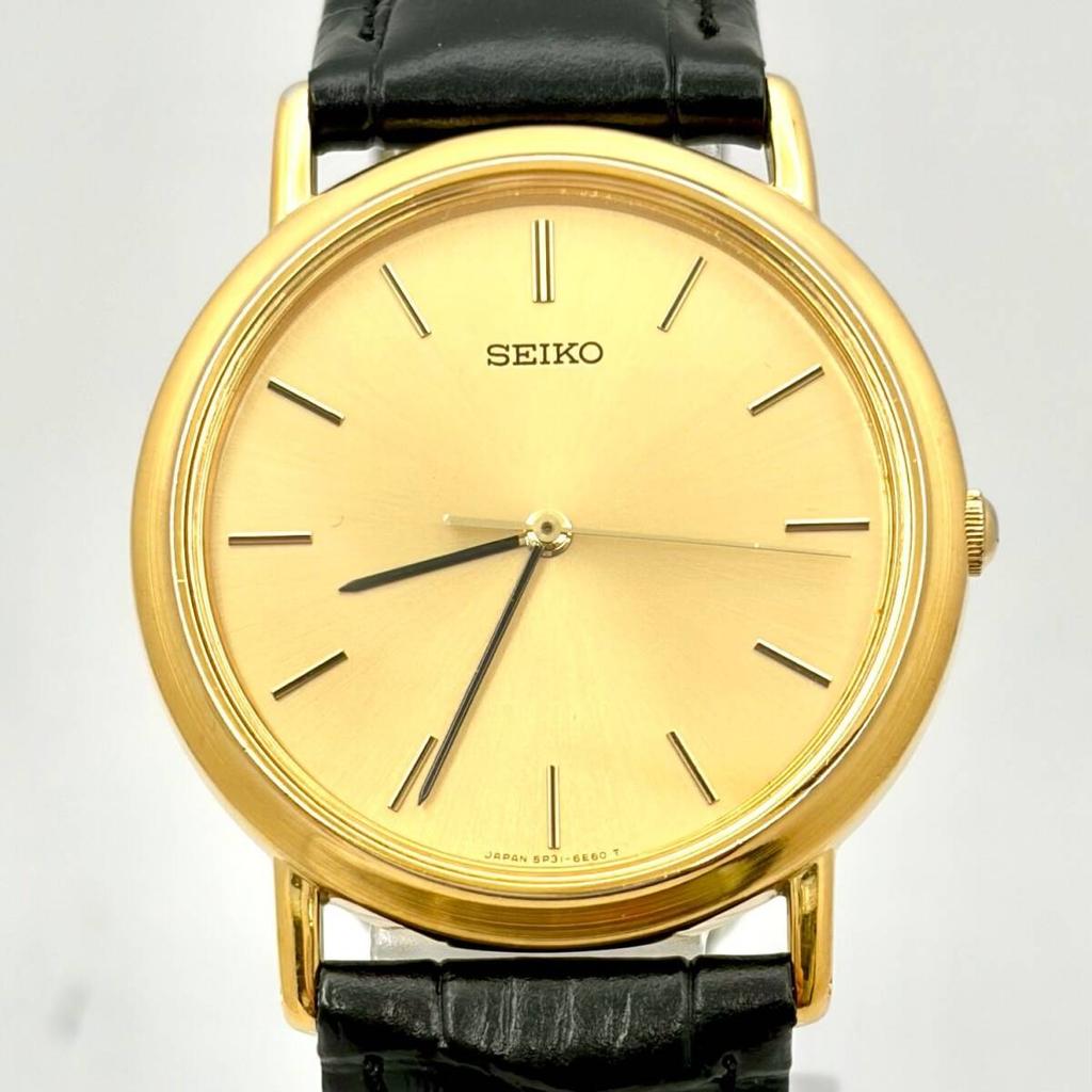 SEIKO Watch Gold 972727 New Strap [New Battery] Men's 5P31-6C90