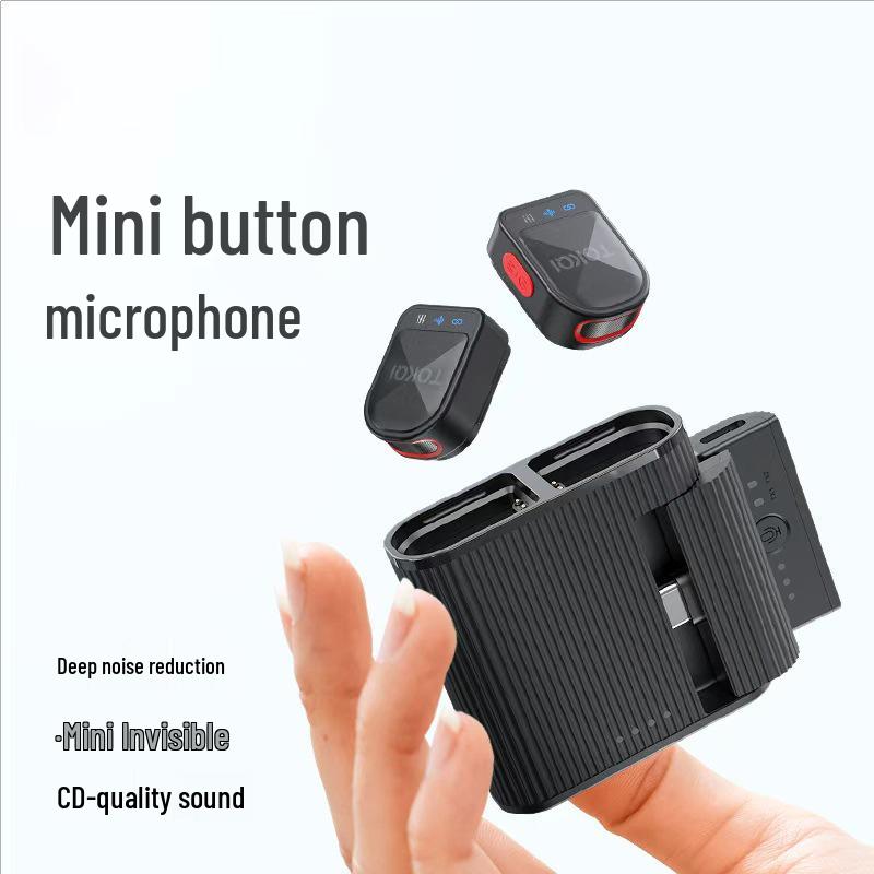 HO1 Lavalier Wireless Microphone - Dual Reception for Live Streaming, Mobile, Noise Reduction & Recording.