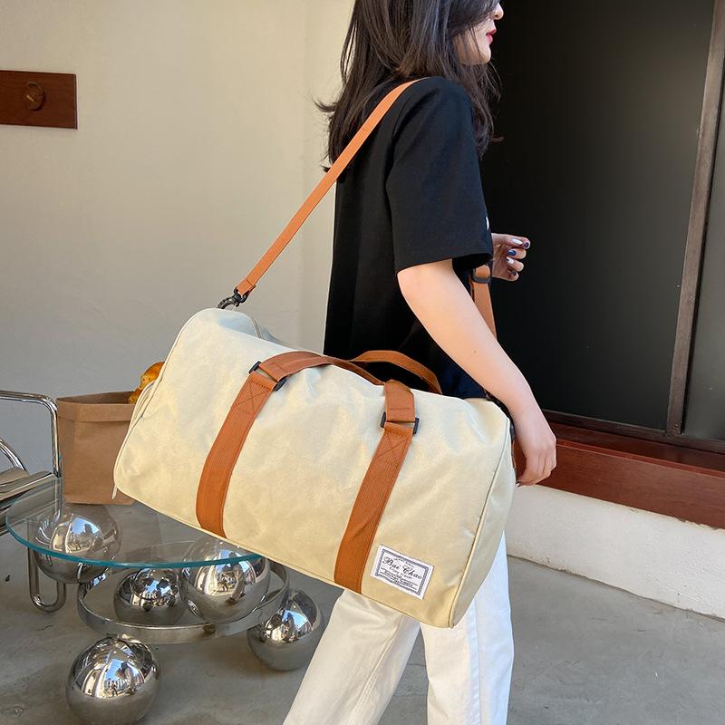 Fashion Sports Fitness Bag Waterproof Canvas Foldable Travel Bag Large Capacity Yoga Bag Pillow Bag