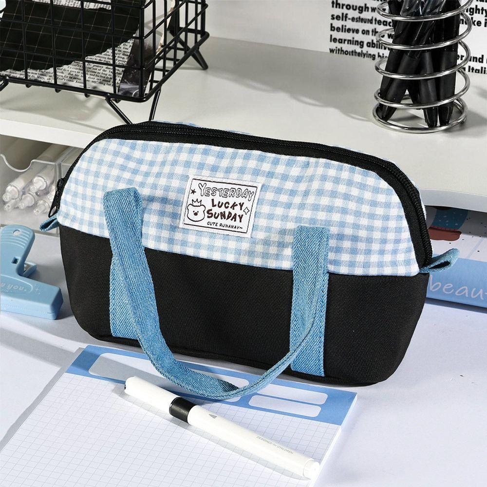 Denim Splicing Pencil Case Large Capacity Pencil Pouch Kawaii Pen Bag  Gifts