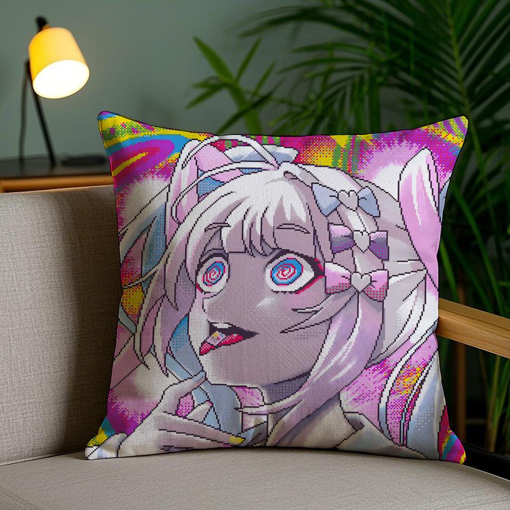 N-Needy Girl O-Overdose Game Cushion Cover Soft Short Plush Double-Sided Printing Home Decor Machine Washable Pillow Case Gift