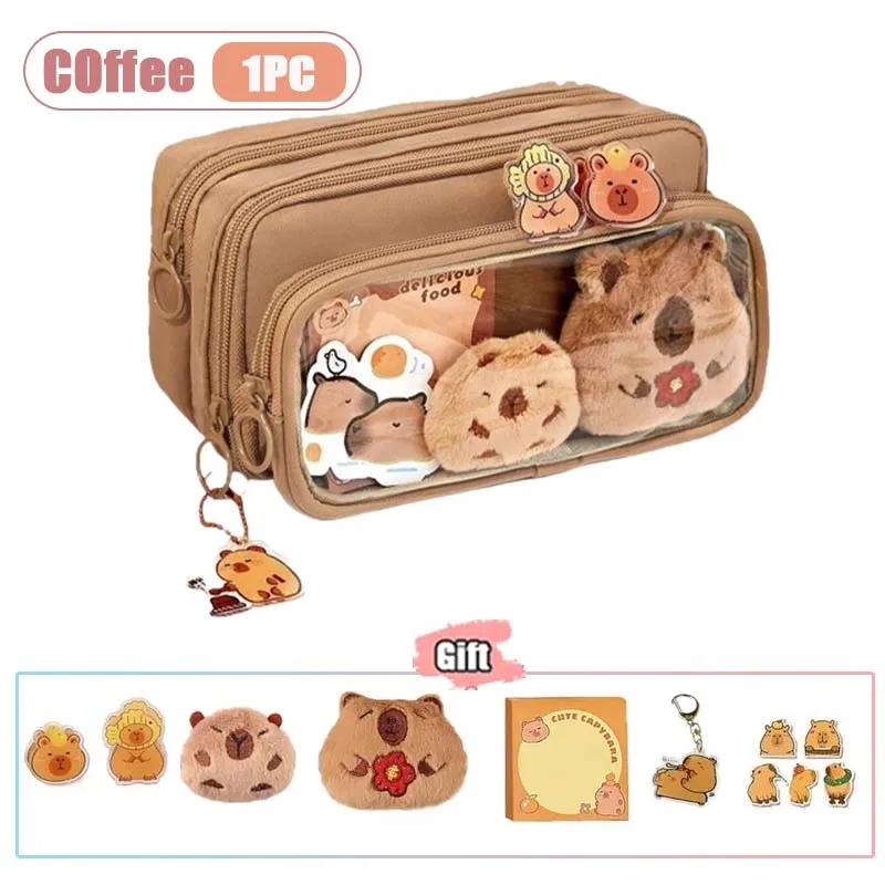 

1/2PCS Large Capacity Transparent Pencil Case DIY Detachable Clear Pen Pouch Durable Stationery Bag Aesthetic School Supplies