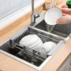 Égouttoir à vaisselle extensible pour évier en acier inoxydable, égouttoir à vaisselle pour évier de cuisine, fruits et légumes