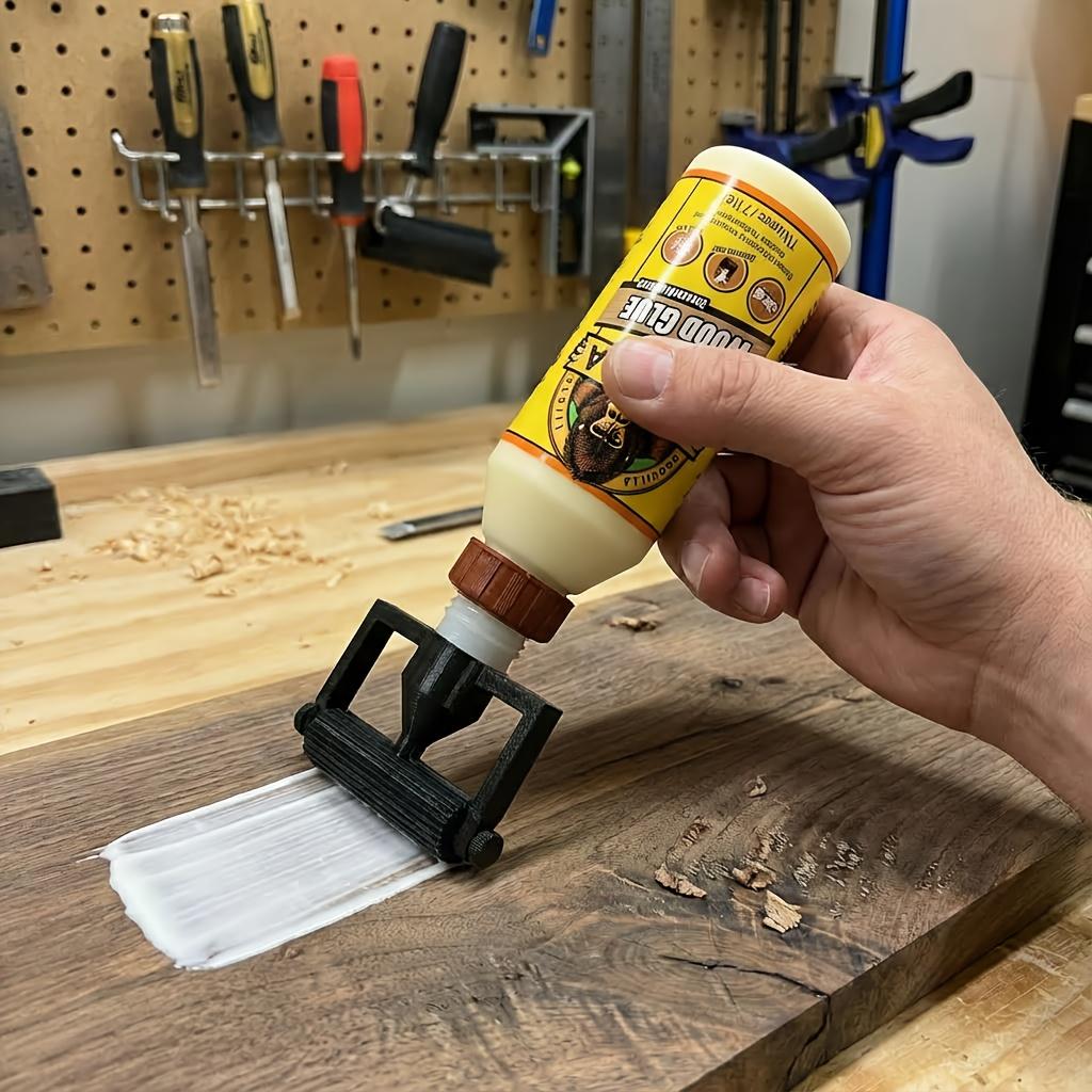 Heavy-Duty Glue Roller Applicator, Anti-Splash & Even Coating, Easy Clean Plastic, Nontoxic for Craft, Fits 16Oz & 32Oz Bottles