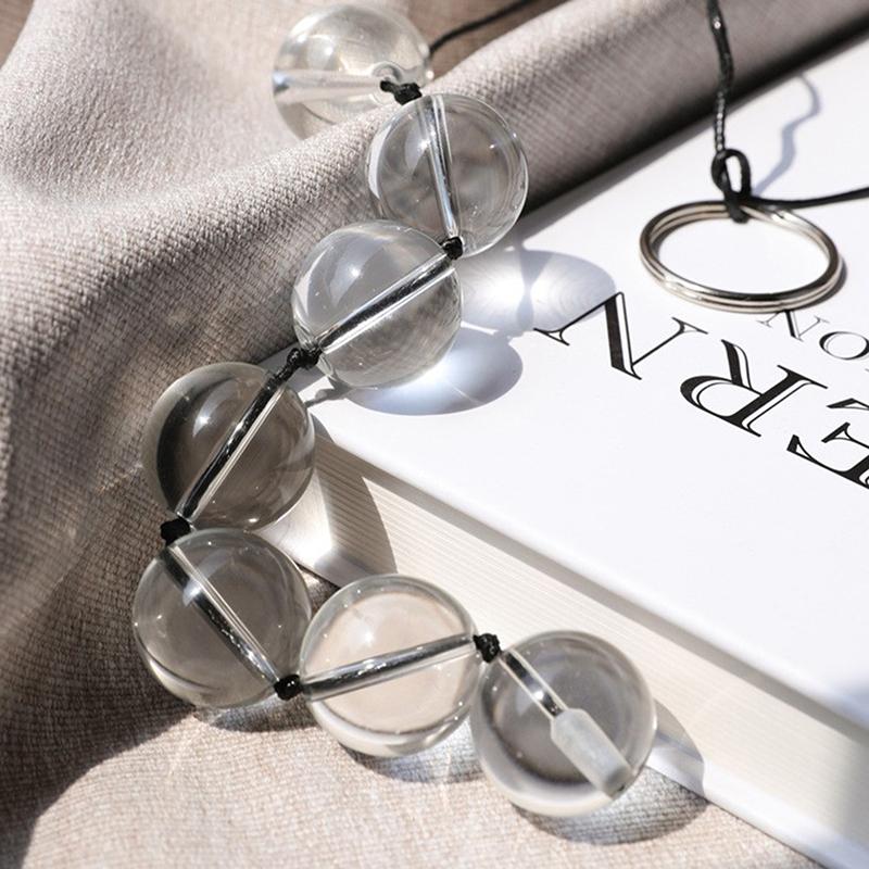 Crystal Glass Anal Massager Beads Inserted Plug BDSM Erotic Pull Beads Vaginal Balls Butt Plug Toys for Sensual Exploration