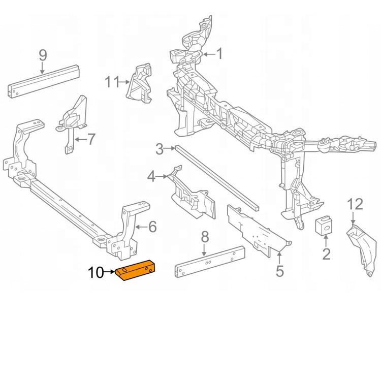 Product Name: "Radiator Bracket for Mercedes W246/W176/W117/W156, Part No. 2466260088"