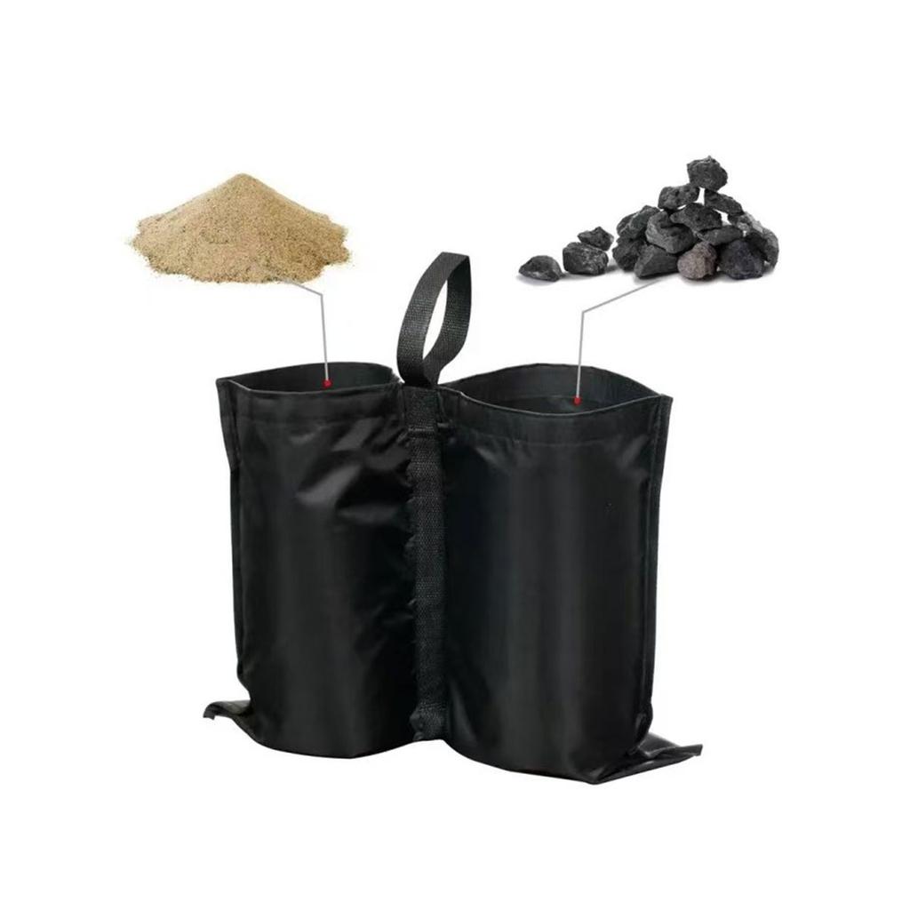 4PC Sand Bags - Waterproof Oxford Cloth Tent Weights with Handles | Reusable Windproof Anchors for Camping/Canopy/Outdoor Events