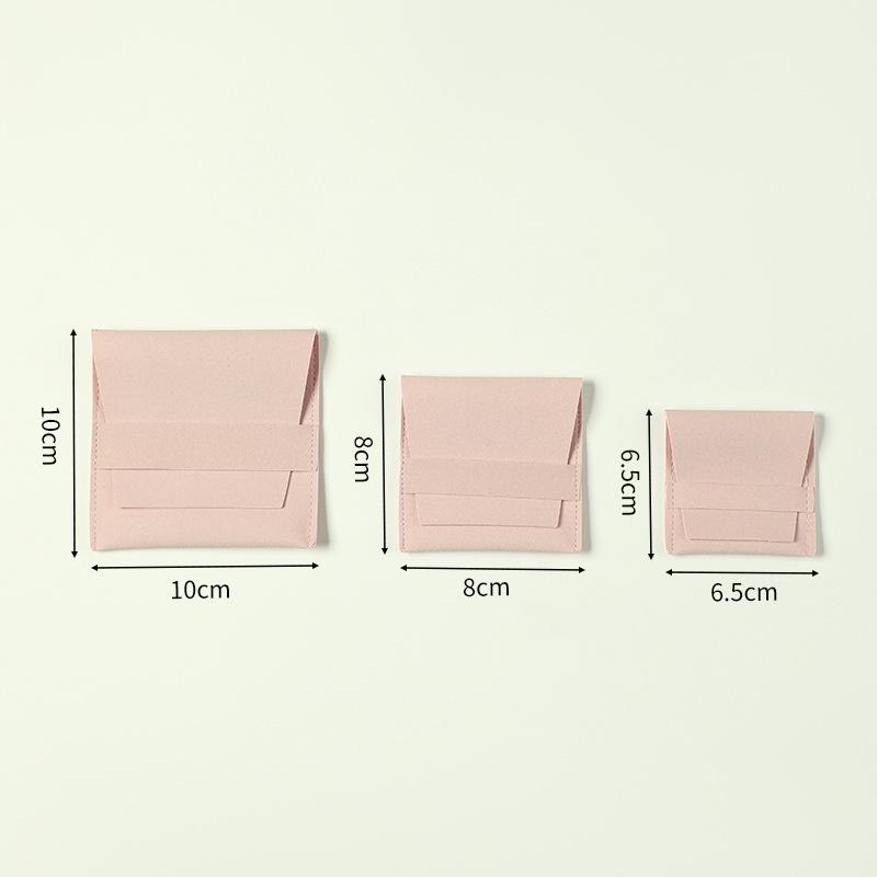 Microfiber Double-Sided Snap Jewelry Bag – Anti-Oxidation Storage for Necklaces & Pendants