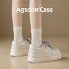 Augustine small white shoes women's 2025 spring new muffin platform sports board shoes high-end sports and leisure shoes