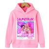 Anime Cartoon Printed Children's Hoodie Fashionable Casual Warm Comfortable Daily Girl Hoodie