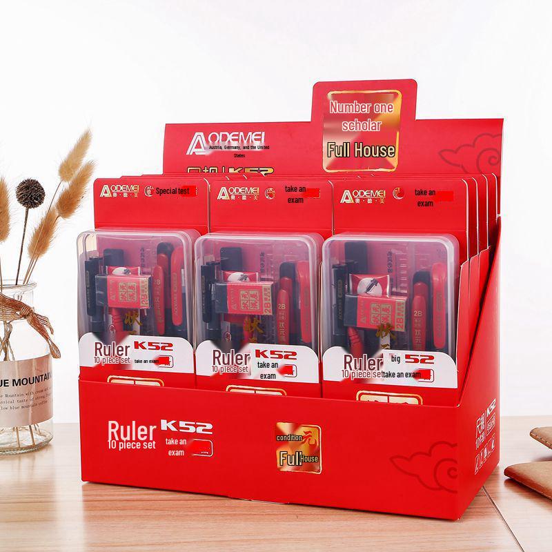 K52 Exam 10-Piece Set: Answer Sheets, Coloring Pencils, and Ballpoint Pen for Top Students.