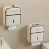 Waterproof Wall-Mounted Tissue Box No-Drill Draw Tissue Box Toilet Paper Holder  Bathroom