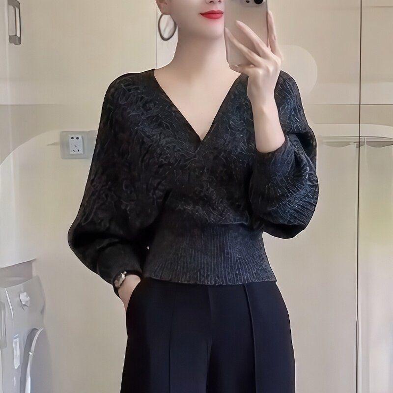 

2026 Autumn and Winter New Women s Clothing with a Unique Design and a Sense of Sophistication, Lazy Style, Light Luxury, and High-End Fashion Dark Gray S