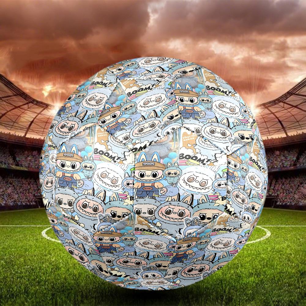 Labubu Print Size 5 Soccer Ball, Standard Match Football for Sports Game and Team Practice, Ideal Gift for Soccer Fans