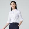 Toluoman Damen Neues Chinesisches Stil 3/4 Ärmel Stehkragen Hemd